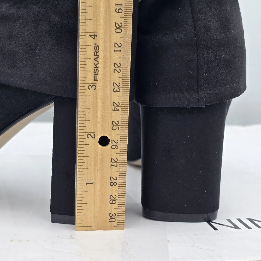 NIB Nine West Francis2 Fold Over Cuff Mid Calf Block Heel Dress Boots, Women's 5 - Picture 7 of 16